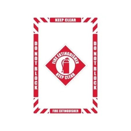 Accuform Floor Sign, 36 in Height, 36 in Width, Polypropylene, Vinyl, Rectangle/Square, English WFK07