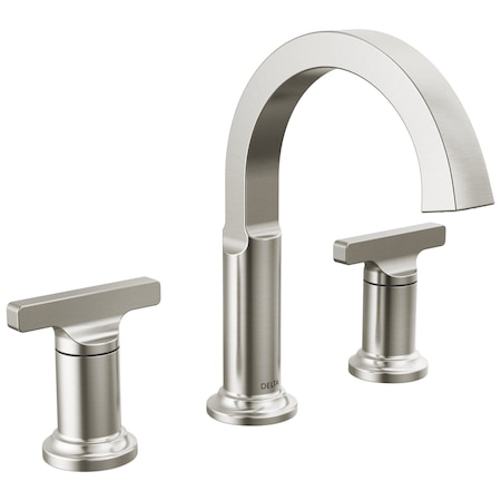 Delta Tetra Two Handle Widespread Bathroom Faucet In Lumicoat Stainless 355887-SS-PR-DST