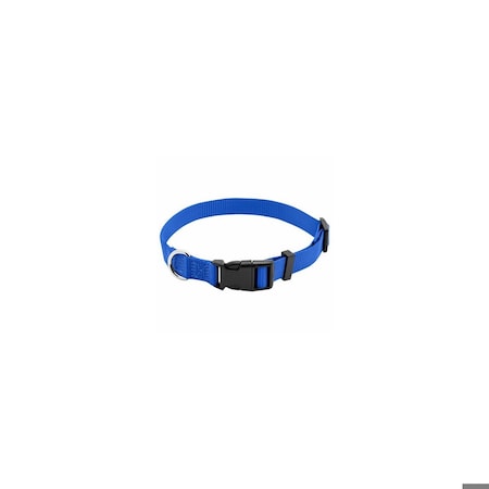 Pet Expert Dog Collar, Adjustable, Blue Nylon, Quadlock Buckle, 3/4 x 14 to 20-In. PE223886