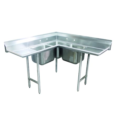 Advance Tabco Corner Sink 3-compartment 94-K3-11D