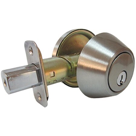 Taiwan Fu Hsing Industrial TruGuard Single Cylinder Deadbolt, Satin Nickel 222025