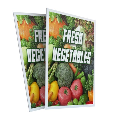 Signmission Fresh Vegetables, Plastic Signs Only 24 Inch x 36 Inch, Corrugated Plastic, 2PK CSB-2436-2PACK-Fresh Vegetables