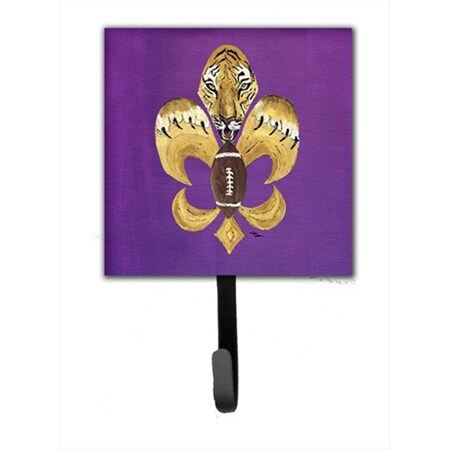 Carolines Treasures Tiger Football Fleur De Lis Leash Holder Or Key Hook 8205-2SH4