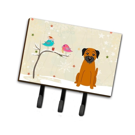 Carolines Treasures Christmas Presents Between Friends Border Terrier Leash or Key Holder BB2511TH68