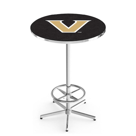 Holland Bar Stool Co 42" Chrome Vanderbilt Pub Table, 36" dia. Top L216C4236Vander