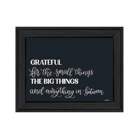 Homeroots Grateful For Everything Black Framed Print Wall Art 529804