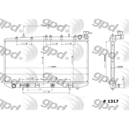 Global Parts Distributors Radiator 1317C