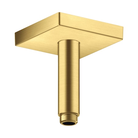 Axor ShowerSolutions Extension Pipe for Ceiling Mount Square, 4" in Brushed Gold Optic 26437251