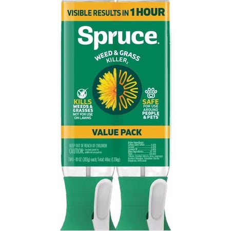 Spruce EZ Aim Twin Pack Weed and Grass Killer RTU Liquid 10 oz, 2PK 810121300077