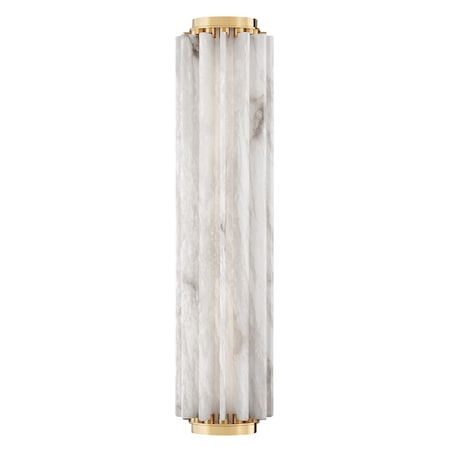 Hudson Valley Lighting Hillside 1 Light Wall Sconce 24.5 In. Aged Brass 6024-AGB