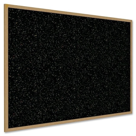 Ghent Recycled Bulletin Board, Oak Wood Frame, 2'H x 3'W, Confetti WTR23-CF