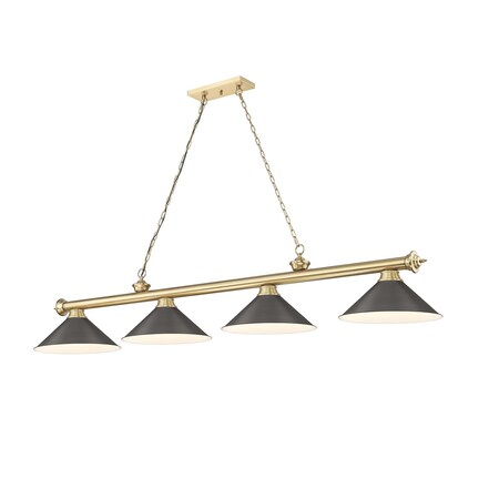 Z-Lite Cordon Heritage Brass 4 Light Billiard 2306-4HBR-BRZ15