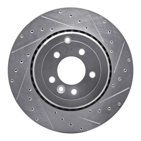 Dynamic Friction Co DFC Brake Rotor - Drilled and Slotted - Silver 631-11020R