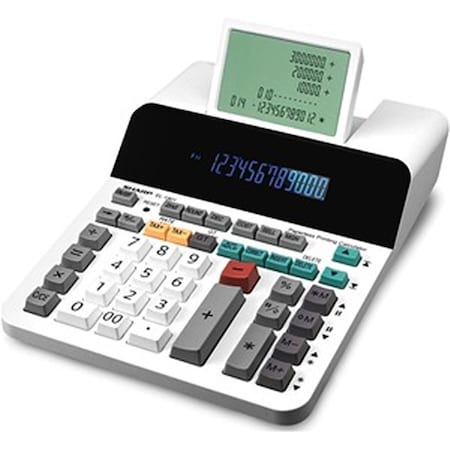Sharp Printing Paperless White Calculator SHREL1901