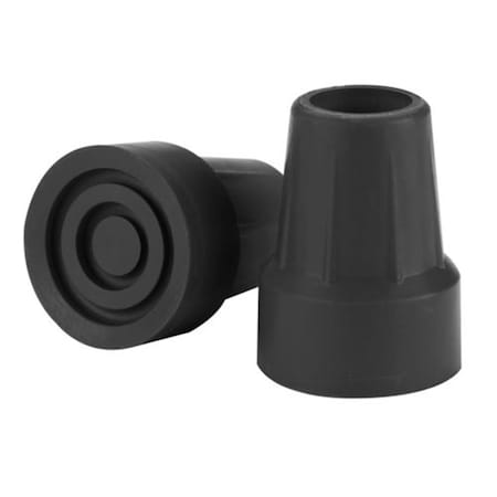 Devilbiss Healthcare 0.875 in. Crutch Tips - Pair of 1- Black rtl10374bkb