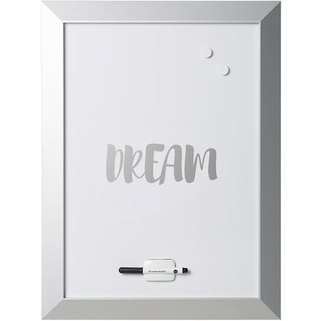 Mastervision Magnetic Dry-Erase, "Dream" Quote, Silver Metallic Frame, 18" X 24" MM04447522