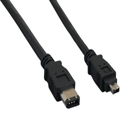 Sanoxy 15ft IEEE 1394a FireWire 400 6-pin to 4-pin, Black SNX-CBL-LDR-FW104-1115