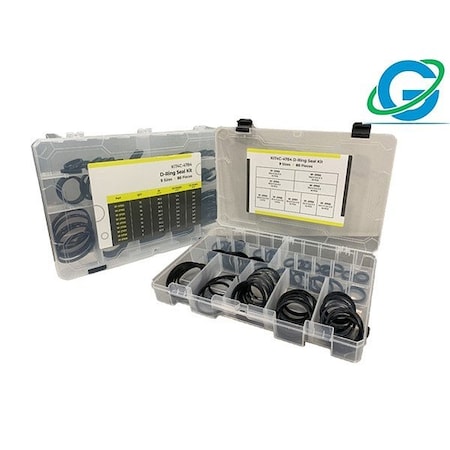Zoro Select D-Ring Kit, Nitrile, Black 4C-4784