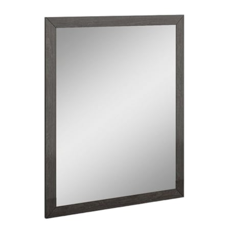 Homeroots 43" Gray Wood Dresser Mount Framed Mirror 329650