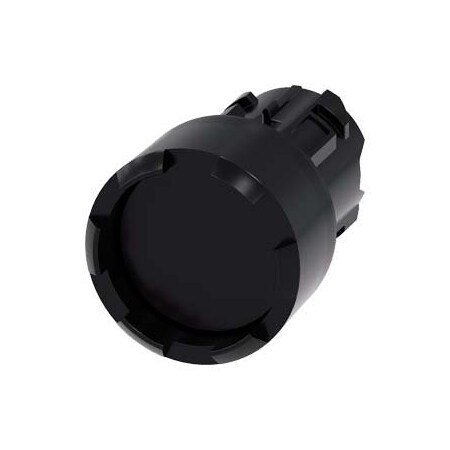 Siemens Pushbutton, 22 mm, round, plastic, black, Front ring, raised 3SU1000-0DB10-0AA0-ZY13
