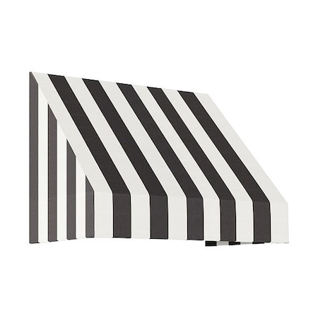 Awntech Awning, Aluminum Frame, Black, White, 56" H CN44-3KW