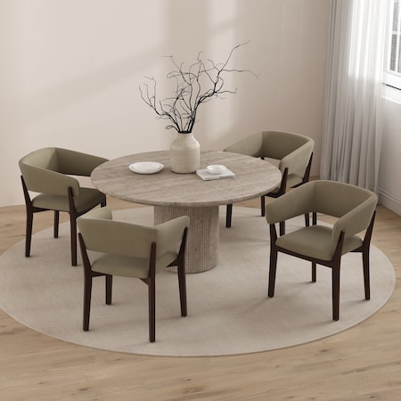 Manhattan Comfort Blake Dining Armchair in Linen, 4PK 4-DC102AR-LN
