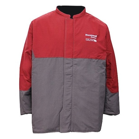 Salisbury FR Coat, 100 cal/sq cm, 4XL, 22.3 oz/sq yd Hook-and-Loop, Zipper Closure ACC100RG4X