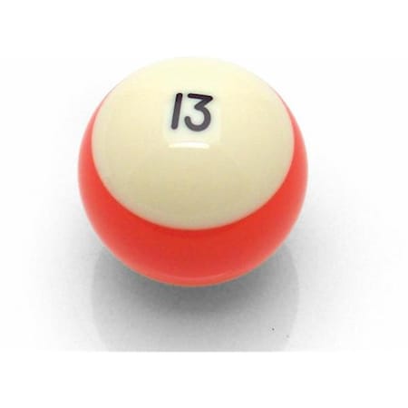Newalthlete Ball 13 Billiard Pool Shift Knob - Ivory with Orange Strip NE2586809
