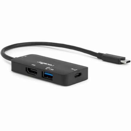 Rocstor USB TYPE-C 3-IN-1 4K MULTIPORT ADAPTER - USB-C TO 1X HDMI 4K@60HZ, 1X USB 3.0 TY Y10A306-B1