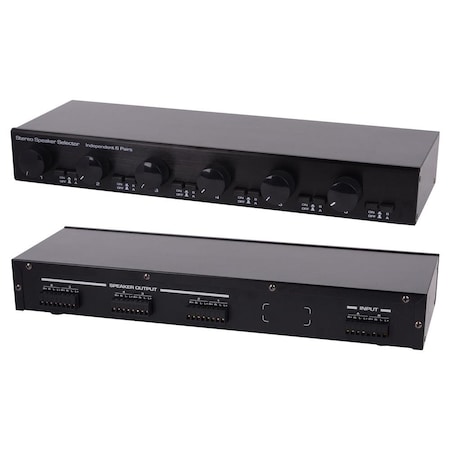 Pyle 4 Channel High Power Stereo Speaker Selector with Volume Control PLSHVC412