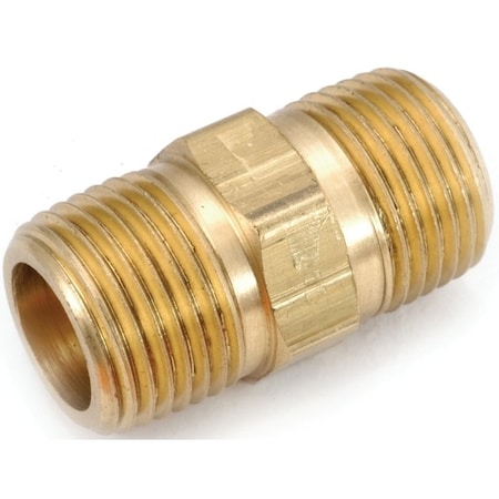 Anderson Metals Pipe Nipple, 1/2 in, MPT, Brass, 1-1/2 in L 756122-08