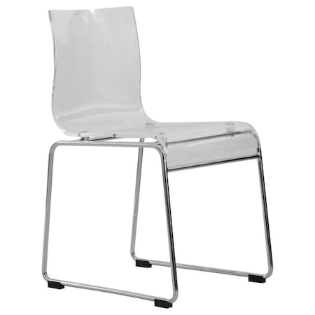 Leisuremod Lima Modern Acrylic Chair, Clear LC19CL