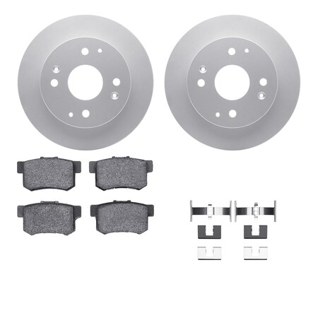 Dynamic Friction Co DFC GEOSPEC Coated Rotors with 5000 Brake Pads - Ceramic and Hardware 4512-59119