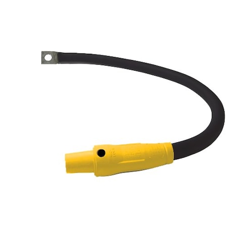 Power Assemblies Type W Pigtail 400A 4/0 AWG Series 16 Female Camlock to Lug 3 ft, Yellow 40TW16003FLY