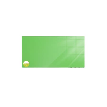Ghent Aria Low Profile Glassboard, Non-Magnetic, 3'H x 5'W, Horizontal, Green ARIASN35GN