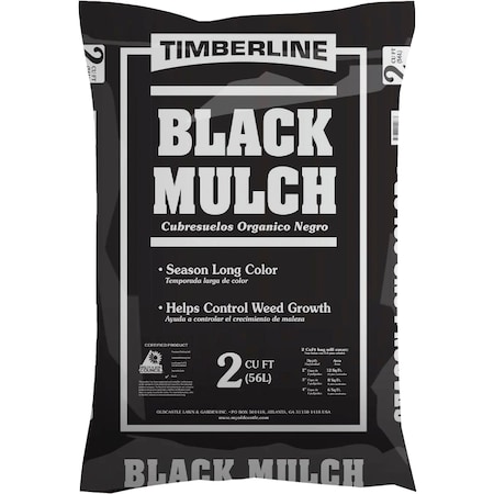 Timberline 2 Cu. ' Dyed Black Shredded Hardwood Mulch 52058058