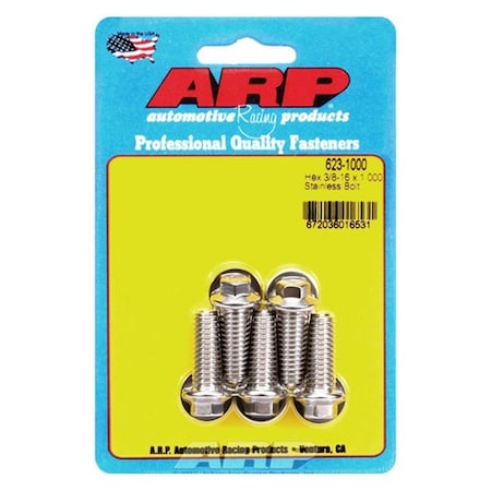 Whole-In-One 623-1000 0.37-16 x 1 in. Stainless Steel 6 Point Bolt Kit - Set of 5 WH3608922