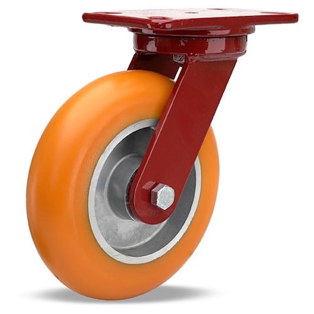 Hamilton Heavy Service Swivel Caster, 8" x 2" Ergo-Tech on Aluminum, 1/2" Sealed Precision Ball Bearings S-HS-82EMB