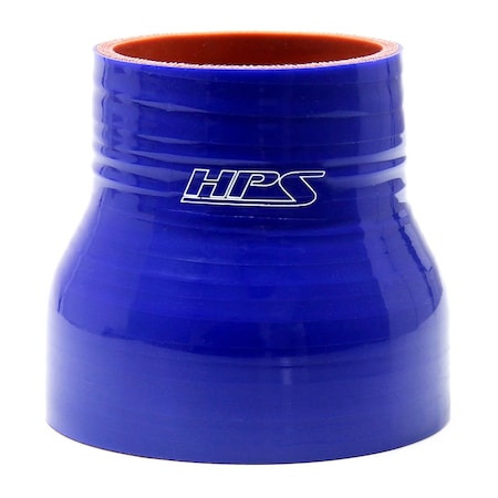 Hps Performance 1-3/8 in - 1-1/2 in ID x 3 in L, 4-Ply Silicone Straight Reducer Coupler Hose Connector, Blue HTSR-138-150-BLUE