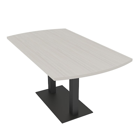 Skutchi Designs Arc Rectangle Meeting Room Table, 36 in W, 60 in L, Ivory HAR-AREC-36x60-DOU.BK-K458