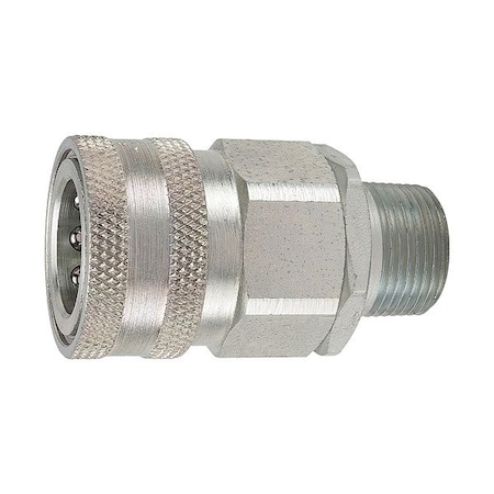 Parker Coupler, Steel Body, Sleeve Lock, 1/4"-18 Thread Size VHC4-4MSL