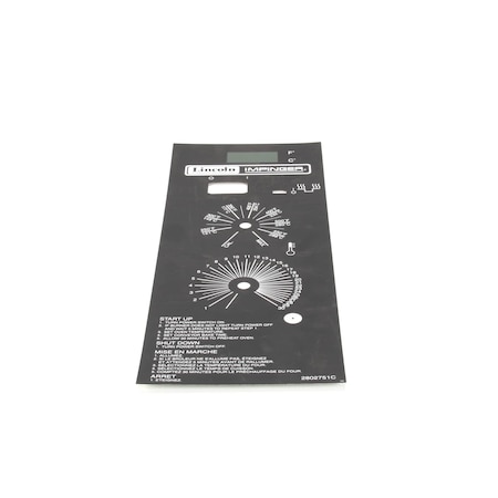 Lincoln Industrial Label/Overlay, Control Panel, Gas Oven Operating Intructions, English/French 370131
