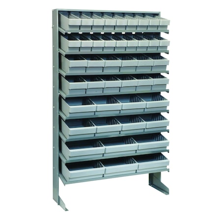 Quantum Storage Systems SINGLE SIDE PICK RACK W/44 GRAY BINS QPRS-5678GY