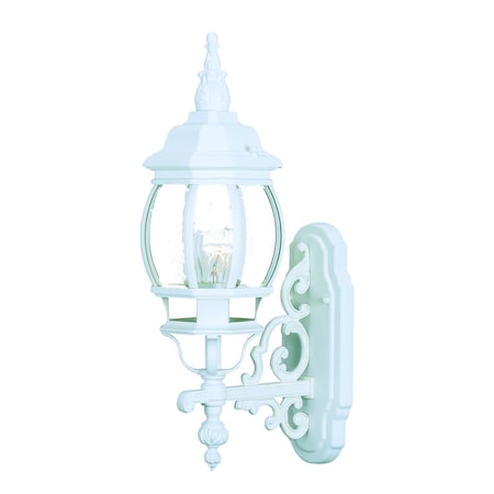 Homeroots White Glass Globe Wall Light 398579