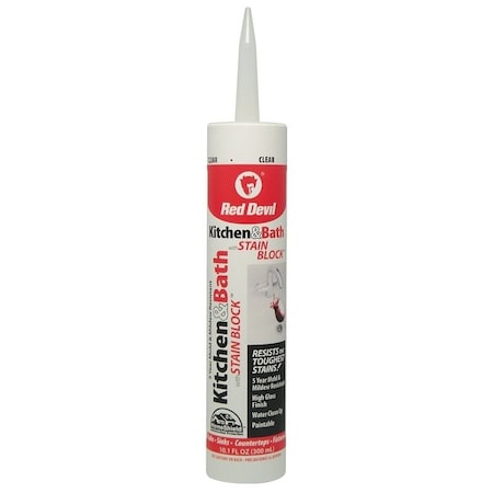 Red Devil Stain Block 0 Sealant, Clear, 20 to 180 deg F, 101 oz Cartridge 757