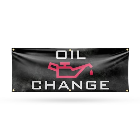Signmission Oil Change, 24 Inch x 72 Inch, Vinyl Banner B-72-30769