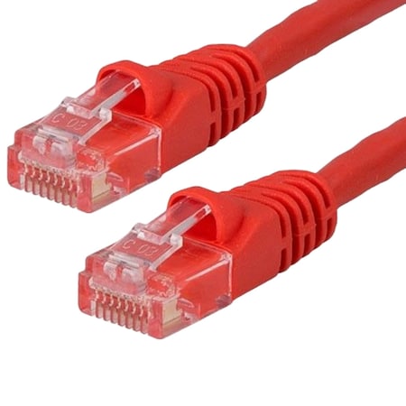 Sanoxy 7ft Cat5e 350 MHz UTP Snagless Crossover Ethernet Network Patch Cable, Red SNX-CBL-LDR-C5103-7007