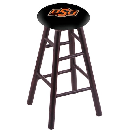 Holland Bar Stool Co Maple Bar Stool, Dark Cherry Finish, Oklahoma State Seat RC30MSDC