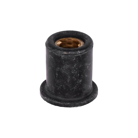 Auveco Rubber Nut 1/4in-20 Threads.625 Head Diameter, 25PK 13004