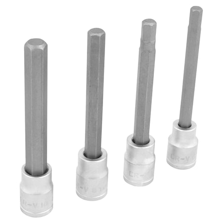 Perform Tool Socket Set 3/8 In Drive; Metric; Long Shank Disc Brake Caliper Hex Bit Socket Set W86022